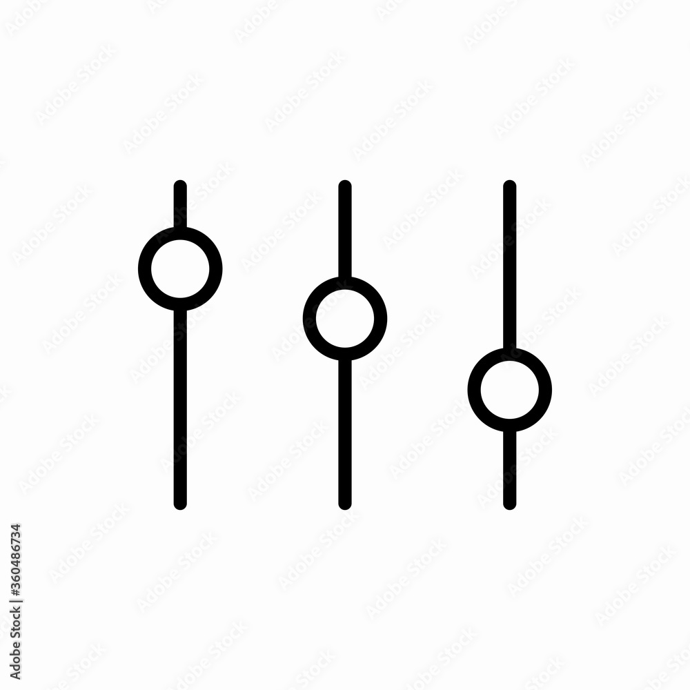 Outline equalizer icon.Equalizer vector illustration. Symbol for web and mobile Outline equalizer icon.Equalizer vector illustration. Symbol for web and mobile