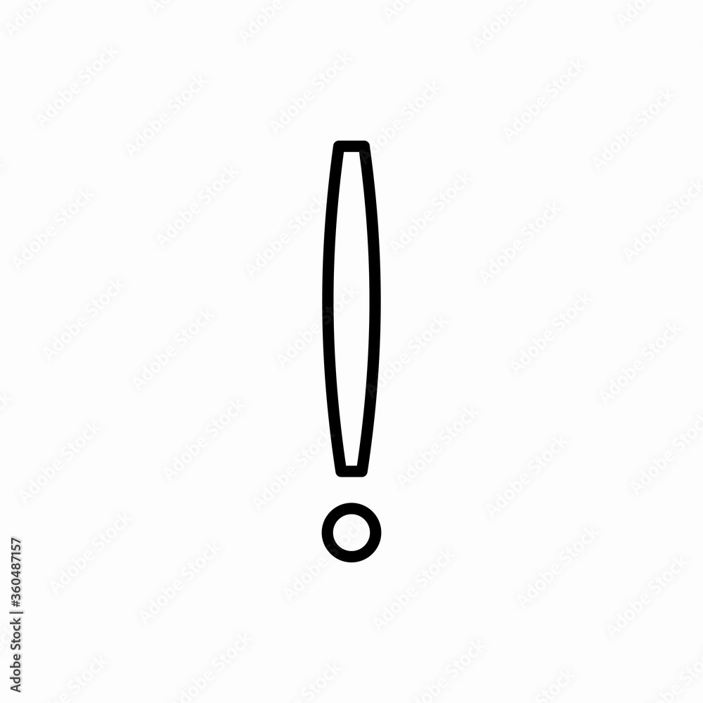 Outline exclamation icon.Exclamation vector illustration. Symbol for web and mobile Outline exclamation icon.Exclamation vector illustration. Symbol for web and mobile