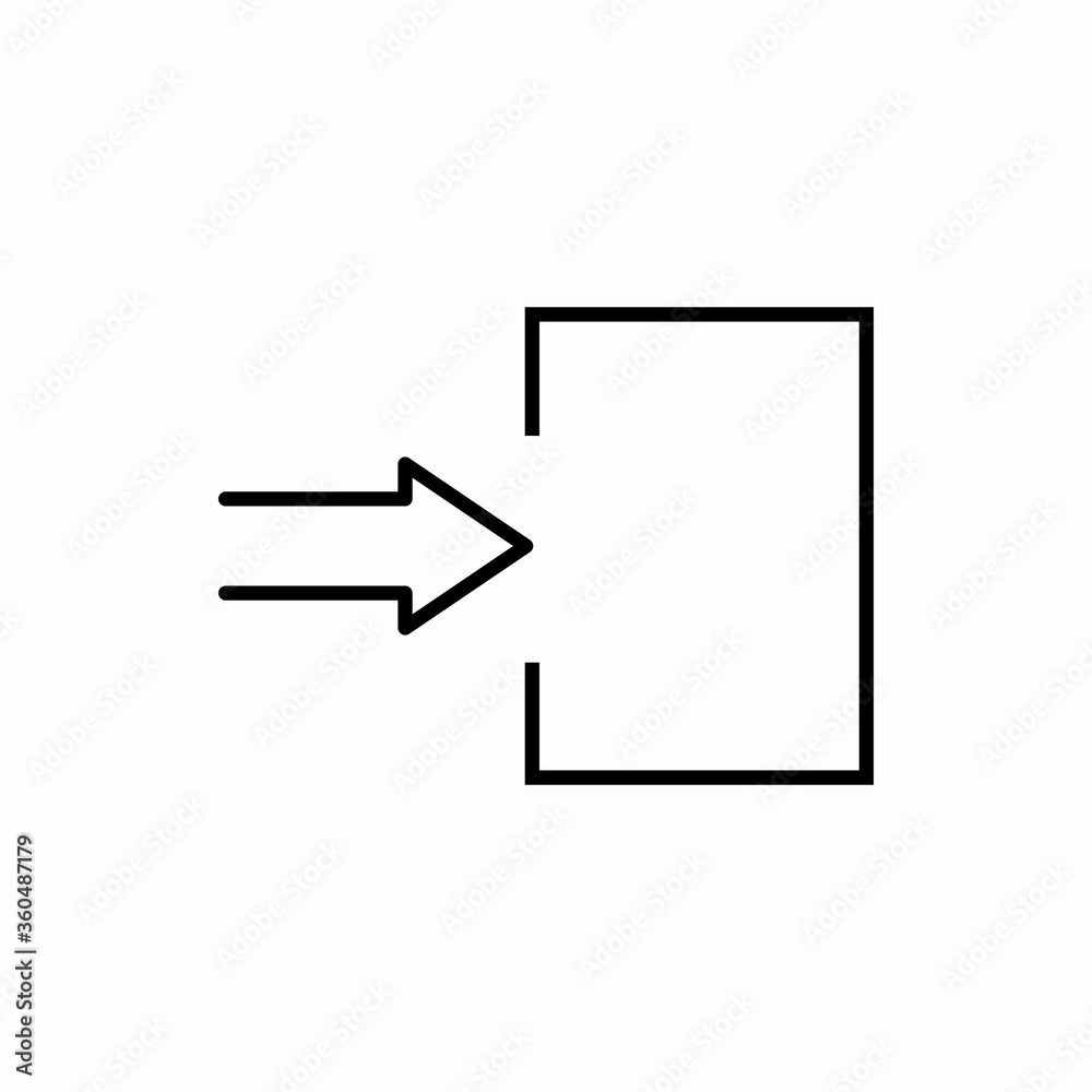 Outline exit door icon.Exit door vector illustration. Symbol for web and mobile Outline exit door icon.Exit door vector illustration. Symbol for web and mobile