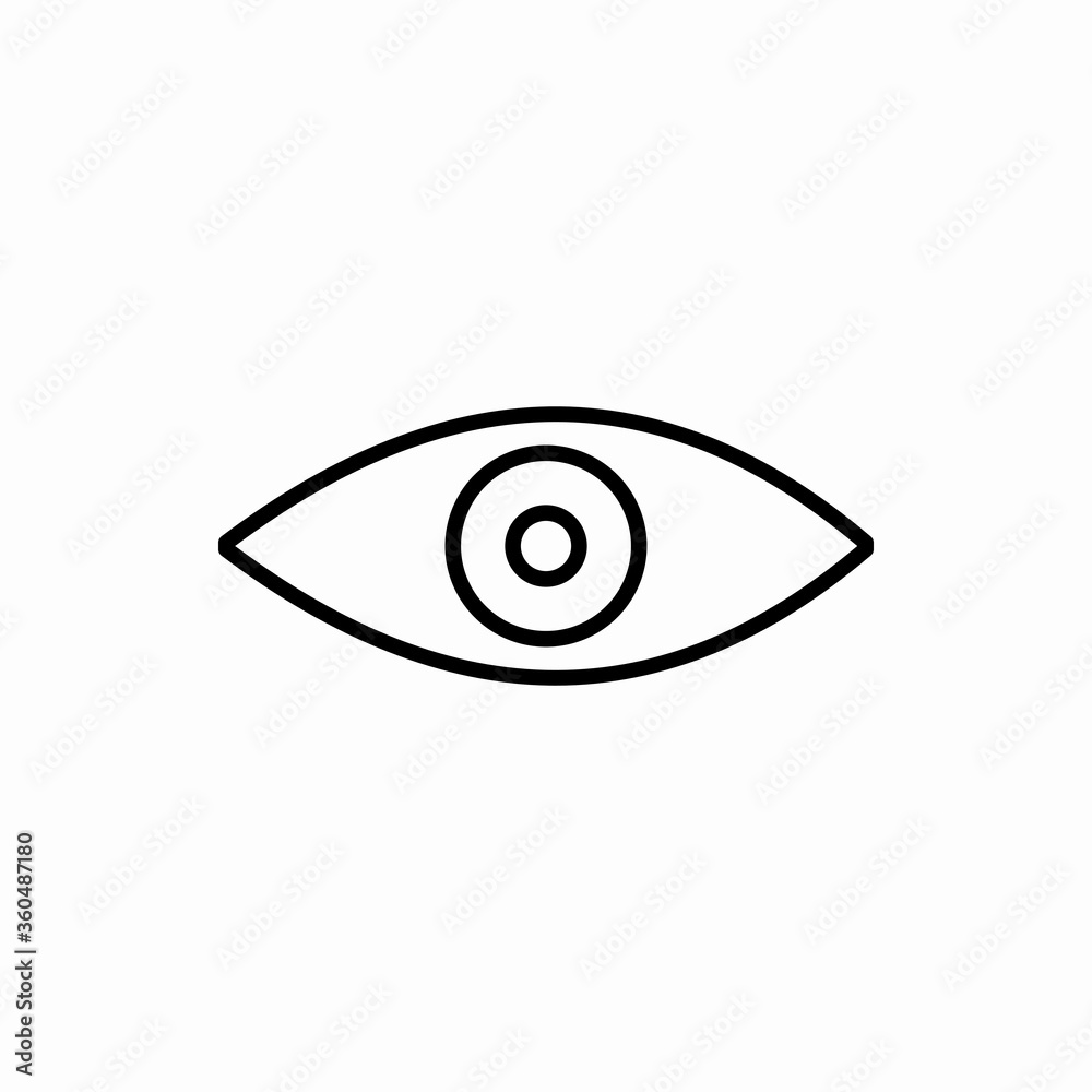 Outline eye icon.Eye vector illustration. Symbol for web and mobile Outline eye icon.Eye vector illustration. Symbol for web and mobile