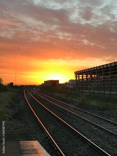 railway in sunset © Trot Apt Photos