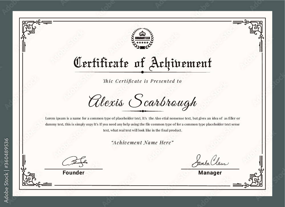 certificate-template-with-signature-layout-stock-vector-adobe-stock