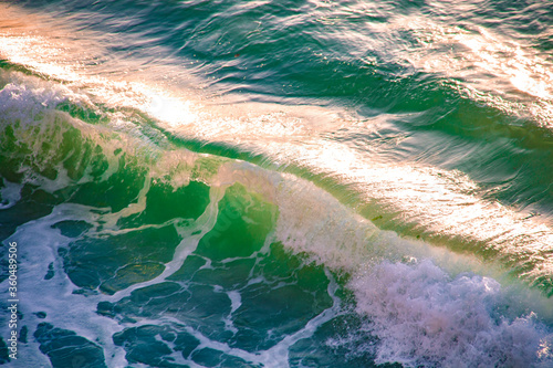 Azure wave in the ocean near the island
