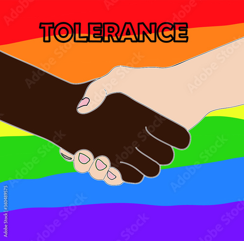 LGBTQ. Symbols of tolerance and equality between people