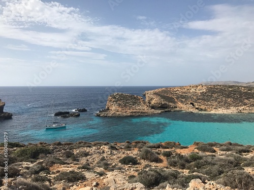 The blue sea in Malta 
