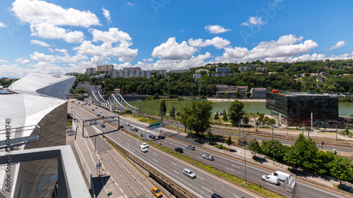 The highway in city of Lyon in france