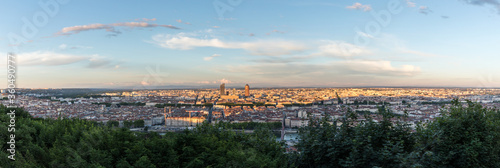 The panoramaof city of Lyon in france