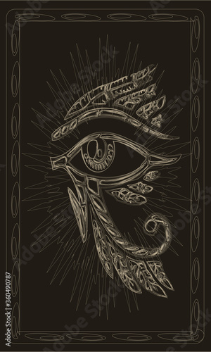Tarot cards - back design.  The all-seeing eye