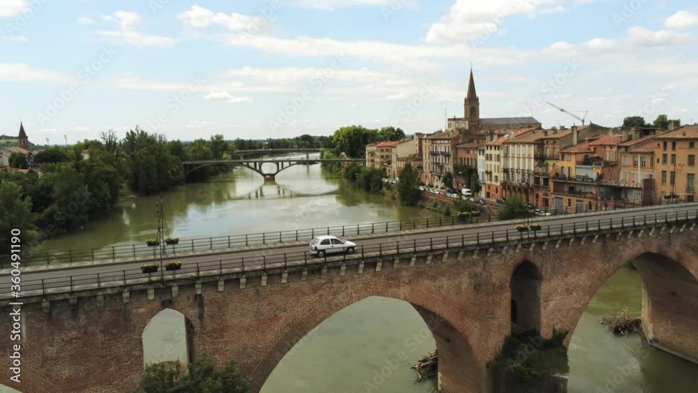 Montauban west part from Tarn river Montauban west part from Tarn river