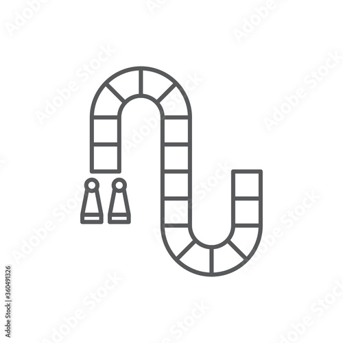 Pathway board game icon symbol isolated on white background