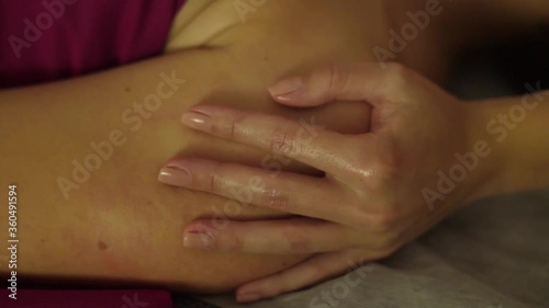 Wallpaper Mural woman receiving massage beauty salon therapist slow motion Torontodigital.ca