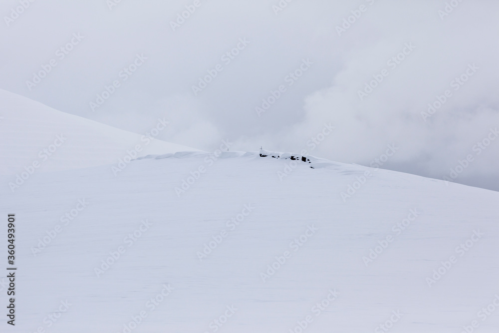 the caucasus snow-capped mountains