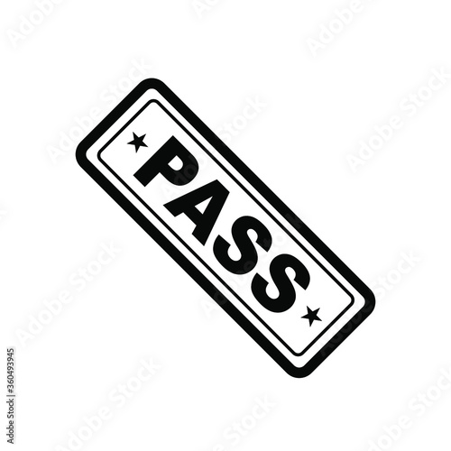 Pass icon. flat illustration of pass vector icon for web. EPS 10