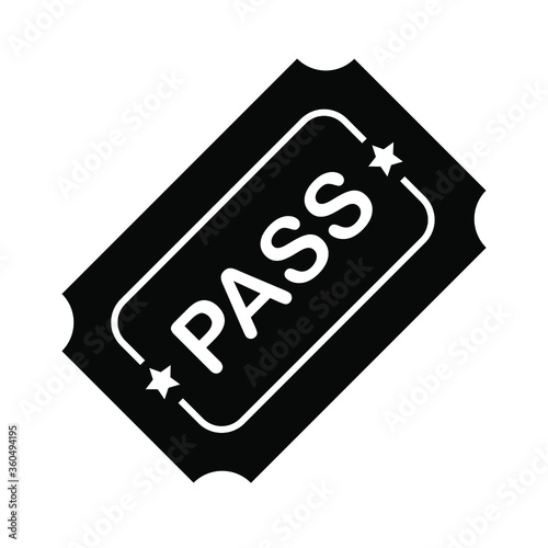Pass icon. flat illustration of pass vector icon for web. EPS 10