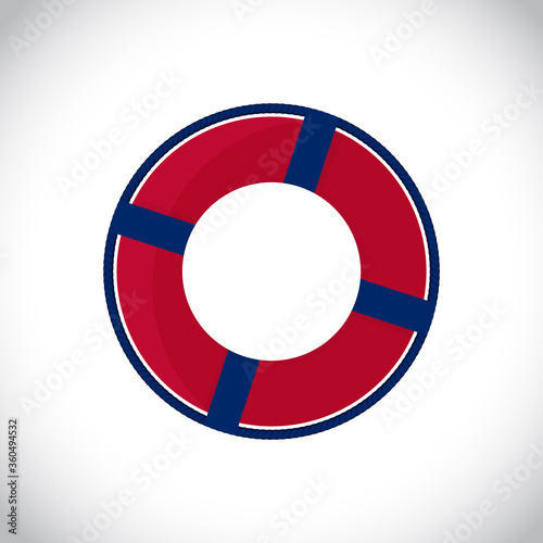 Isolated lflat ifebuoy vector ring