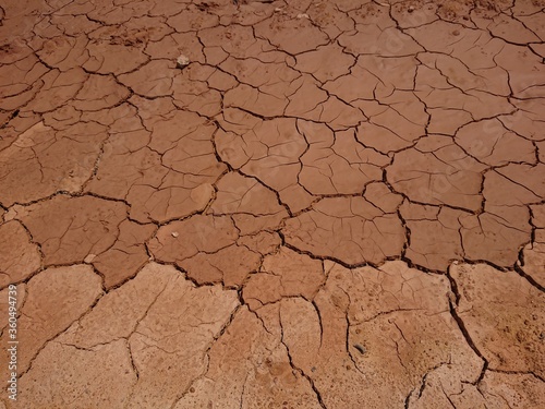 Dry clay mud texture drought global warming 