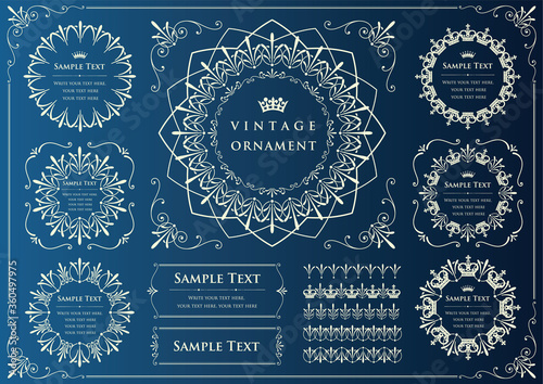 vector set of ornamental elements