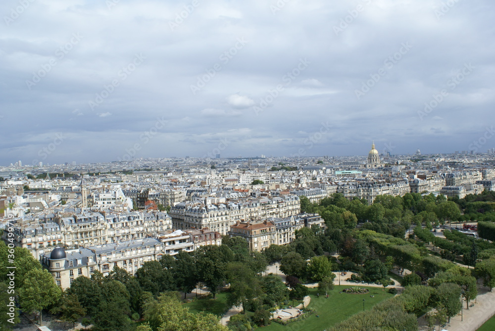 Paris, aerial view from the Eiffel Tower