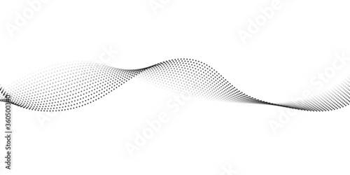 Wavy Doted Lines modern vector background