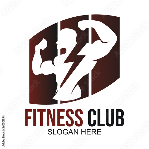fitnes logo illustration icon design