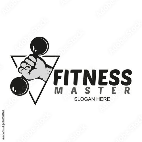 fitnes logo illustration icon design