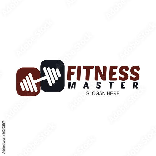fitnes logo illustration icon design