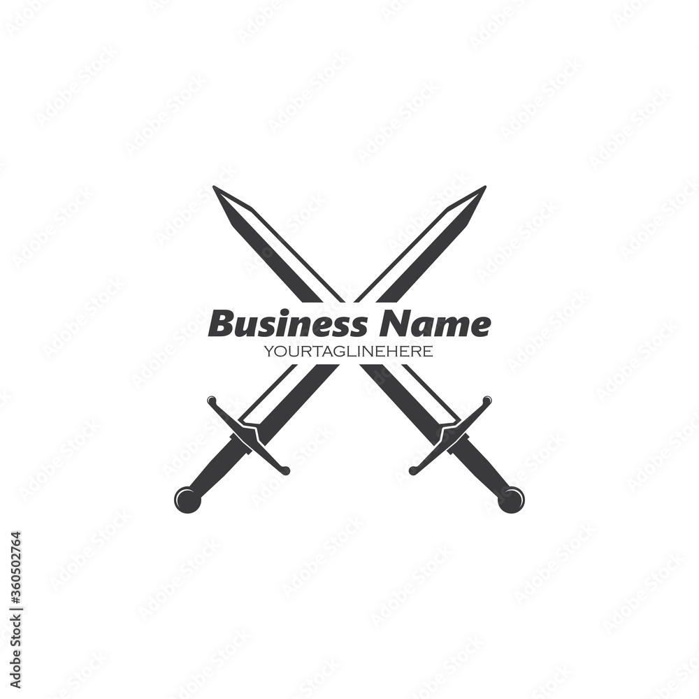 sword logo icon vector illustration design sword logo icon vector illustration design
