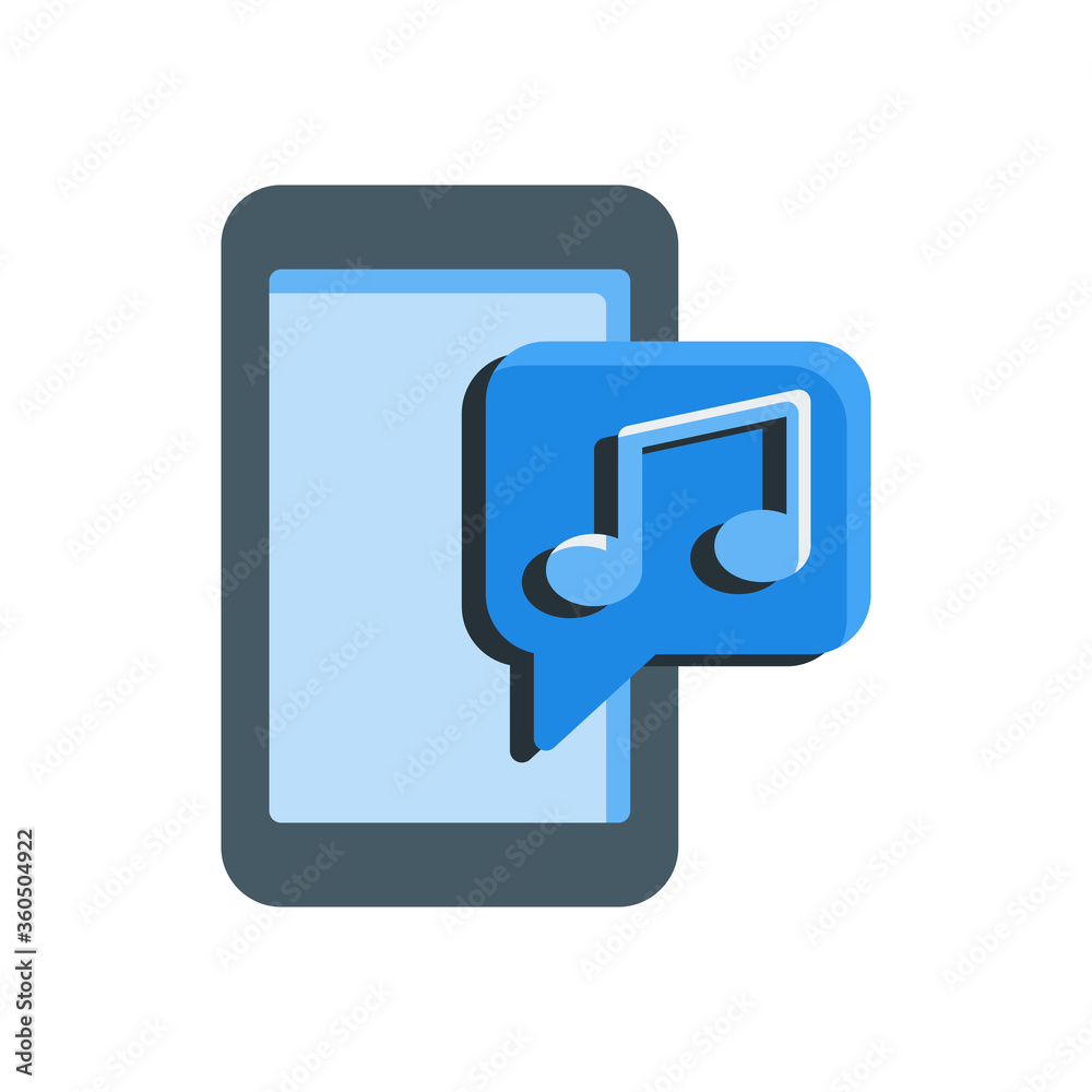 chat about music icon in flat style. vector illustration for graphic design, website, UI isolated on white background. EPS 10 chat about music icon in flat style. vector illustration for graphic design, website, UI isolated on white background. EPS 10