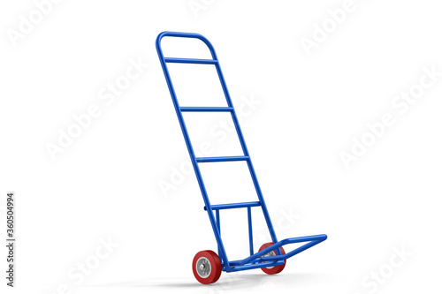 The cart for transportation of goods. 3D render