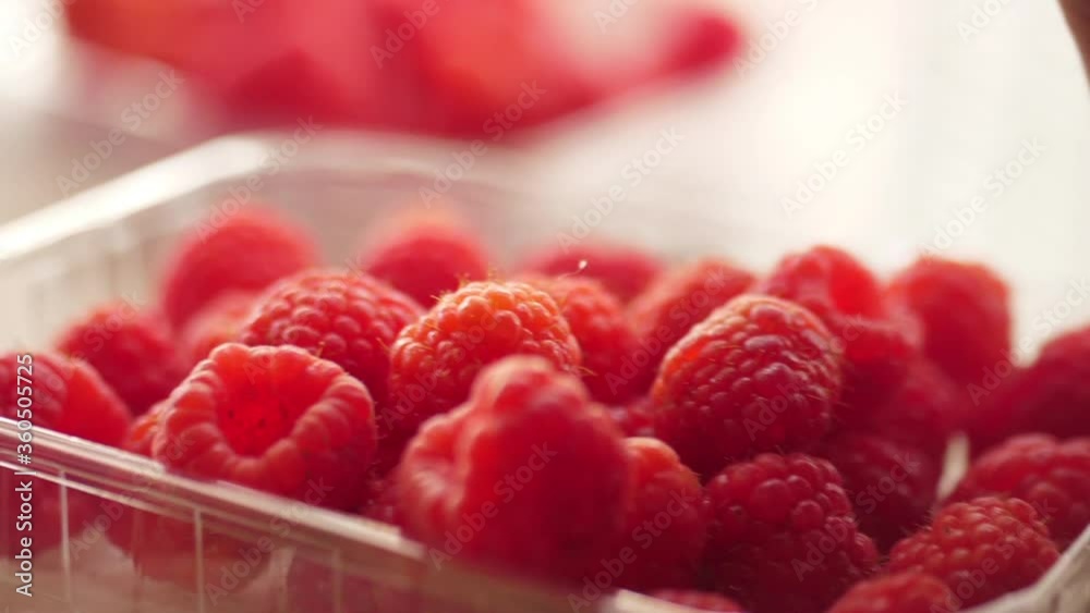 box of raspberries slow motion
box of raspberries slow motion