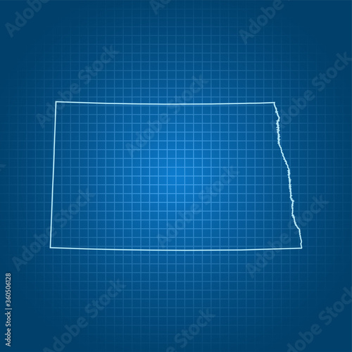 map of North Dakota