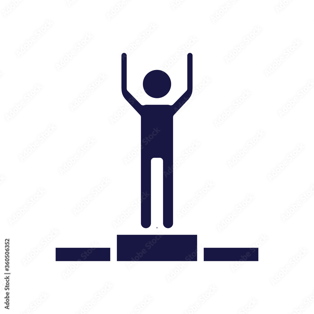 human figure avatar in podium silhouette style icon human figure avatar in podium silhouette style icon