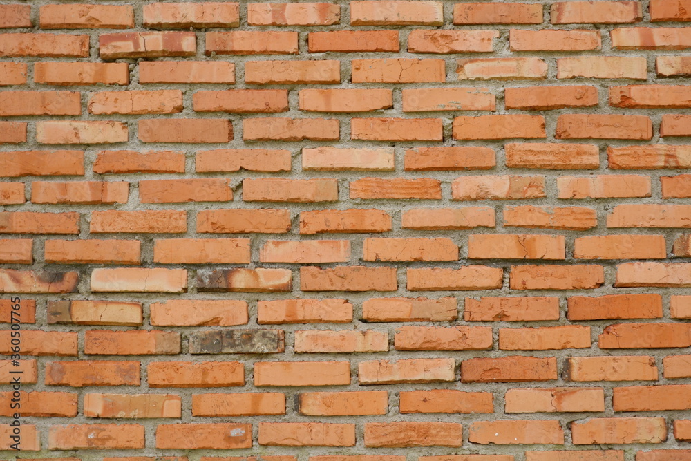 Obraz premium Close-up of red brown brick walls that look artistic
