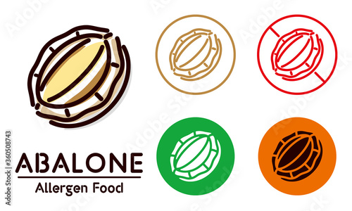Abalone icon / food allergy, allergen