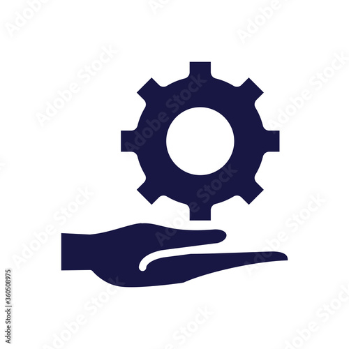 gear setting machine silhouette style icon