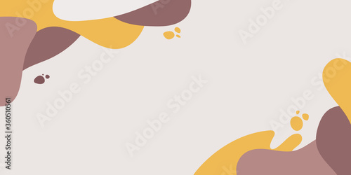 Set of vector trendy abstract amoeba banner. Pastel color cian, pink, violet gradient in liquid style frame on white background. Template for trendy design of a poster, logo, flyer of presentation.