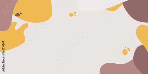 Set of vector trendy abstract amoeba banner. Pastel color cian, pink, violet gradient in liquid style frame on white background. Template for trendy design of a poster, logo, flyer of presentation.