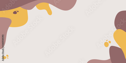 Set of vector trendy abstract amoeba banner. Pastel color cian, pink, violet gradient in liquid style frame on white background. Template for trendy design of a poster, logo, flyer of presentation.