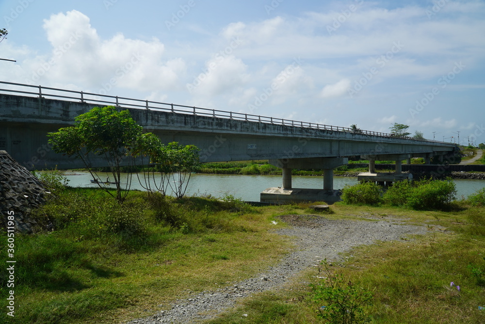 A bridge that connects one region to another in the city of Purworejo, Central Java, Indonesia