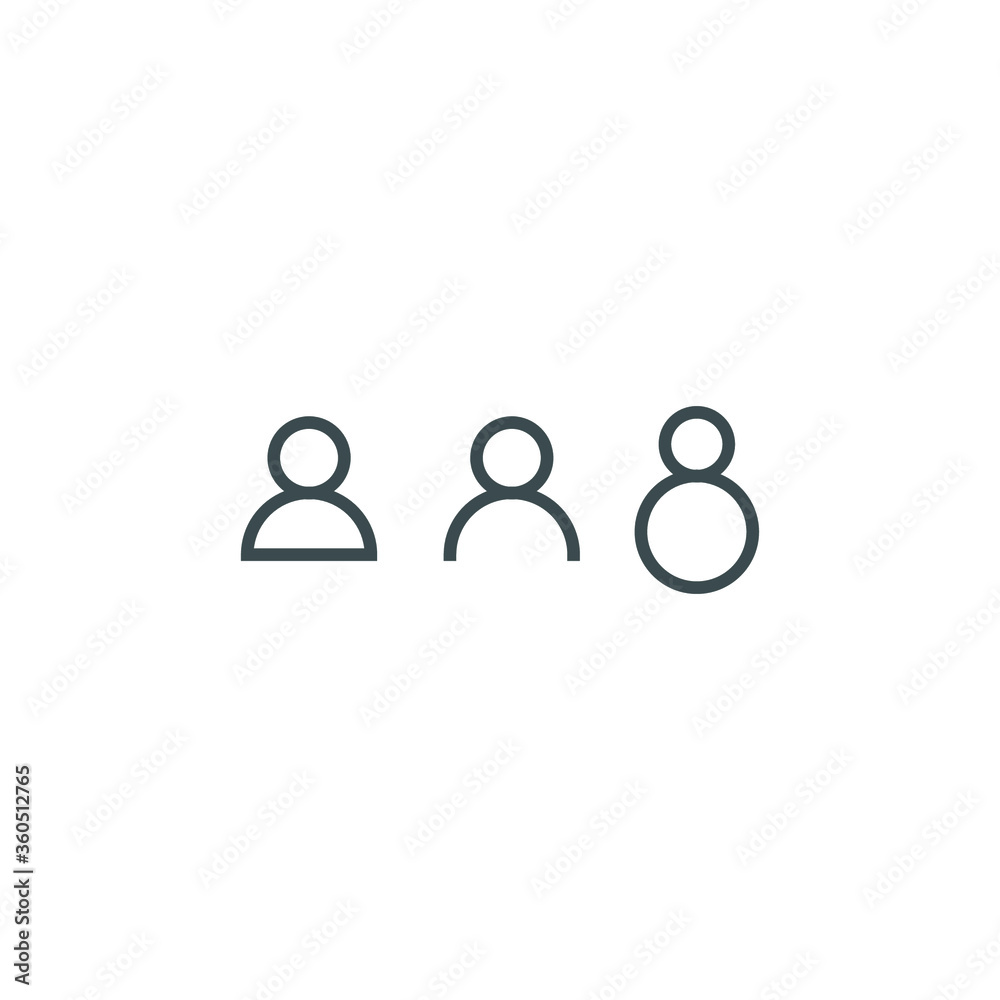 People icon collection vector template. People icon collection vector template.