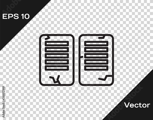 Black line The commandments icon isolated on transparent background. Gods law concept. Vector Illustration.