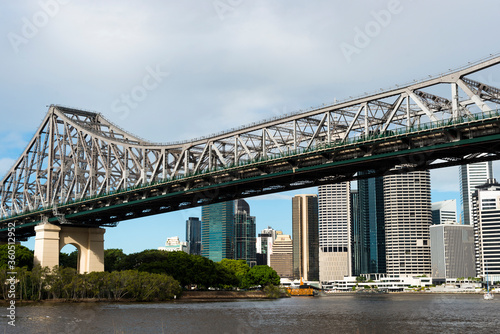 Brisbane city skyline with Story bridge. Queensland. Australia.