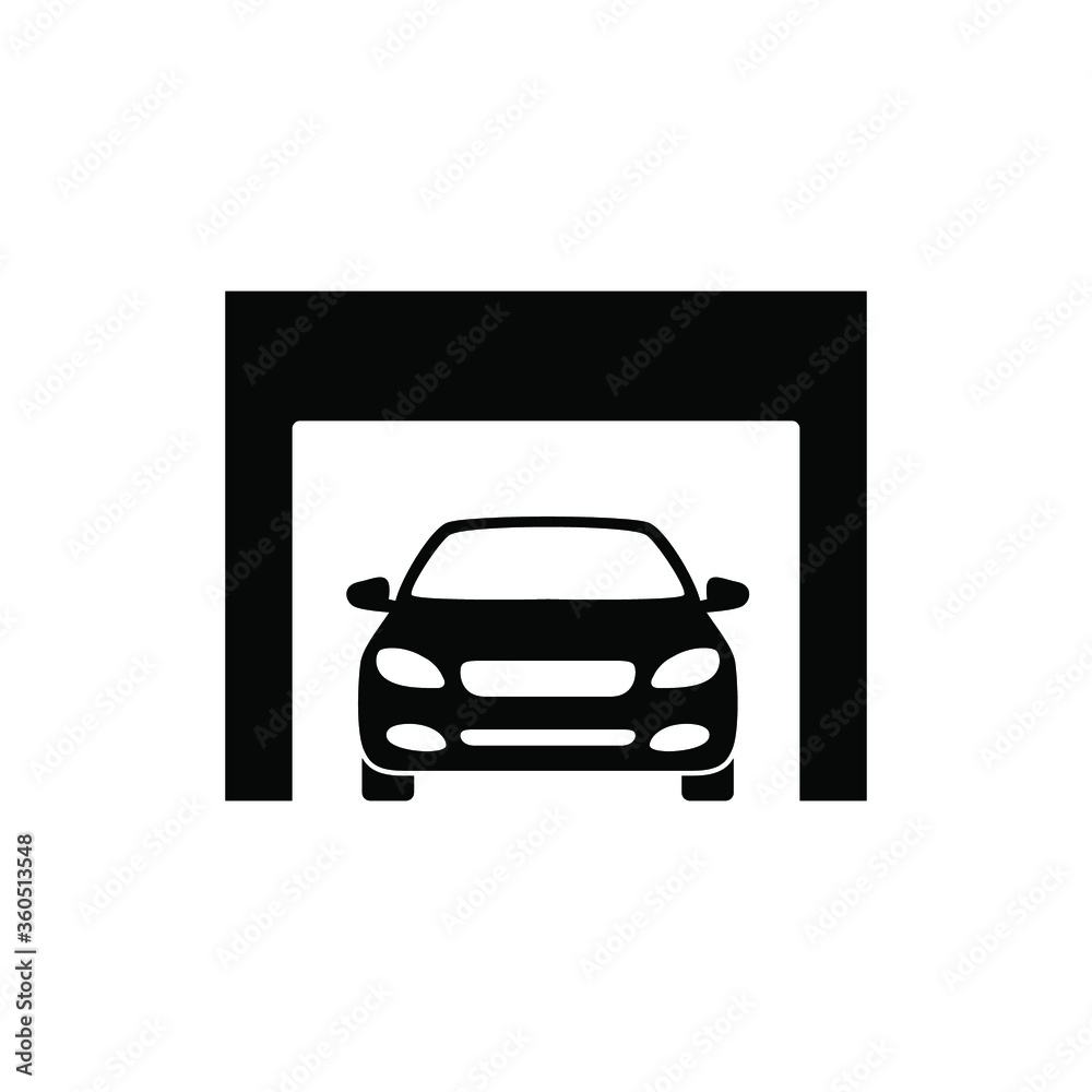 car garage icon vector