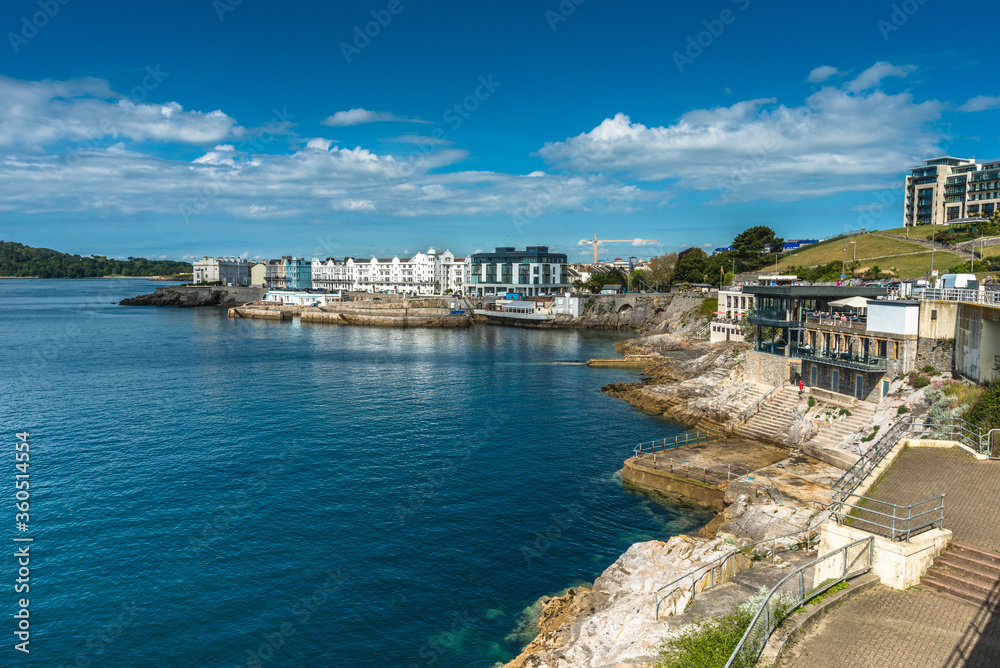Coastal views out to Plymouth sound, 