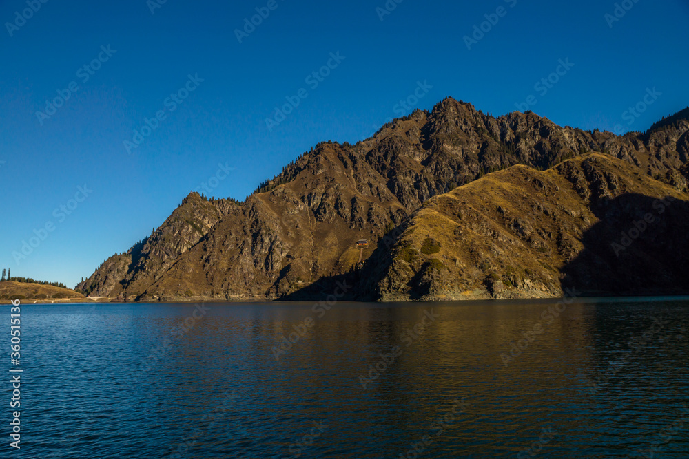 Fototapeta premium Heavenly Lake Tianchi Tianshan Scenic Area Xinjiang China 