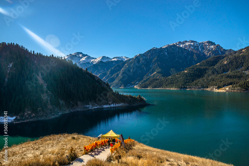 Heavenly Lake Tianchi Tianshan Scenic Area Xinjiang China 