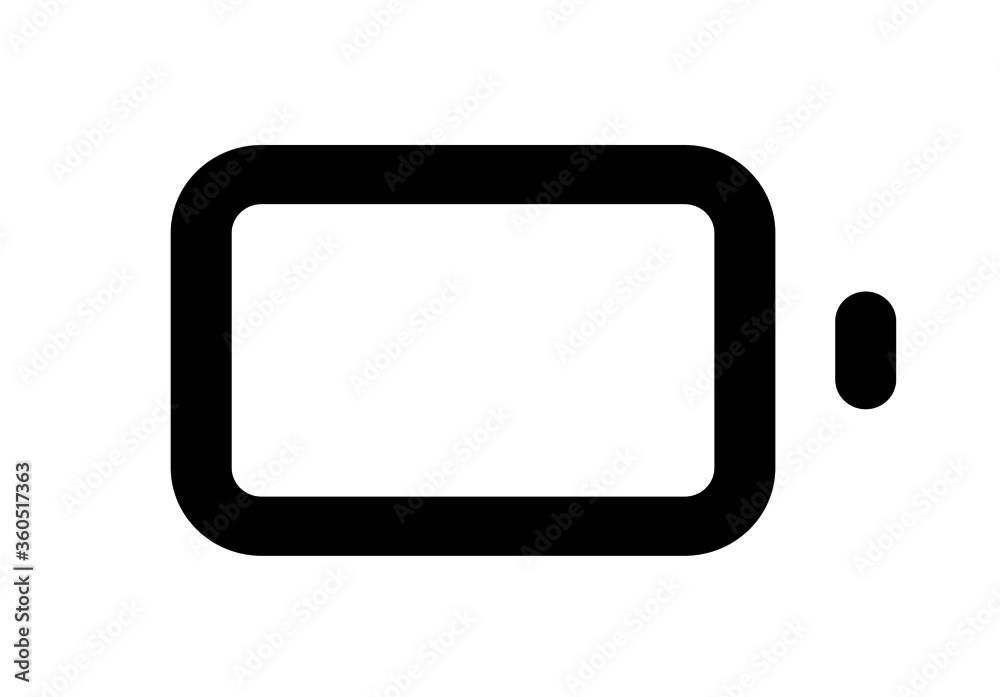 Battery icon. Battery Low icon Vector illustration Battery icon. Battery Low icon Vector illustration