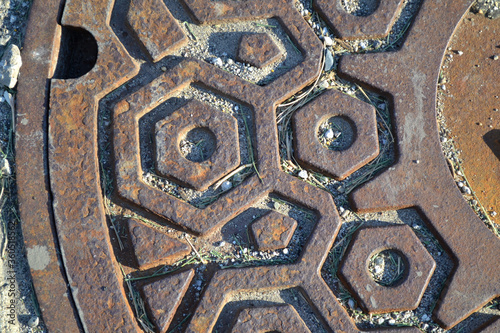 A Rusted Storm Drain Lid