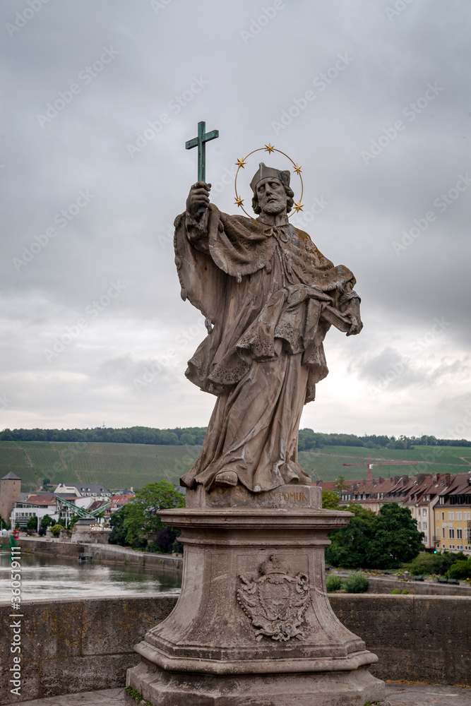 Statue Of John Of Nepomuk. Wurzburg