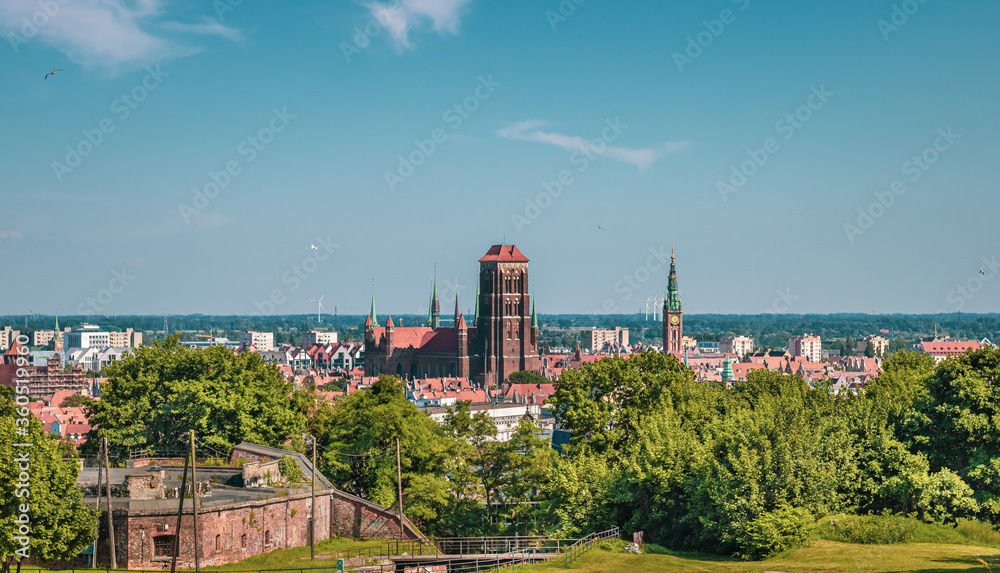 panorama of the city of Gdansk 